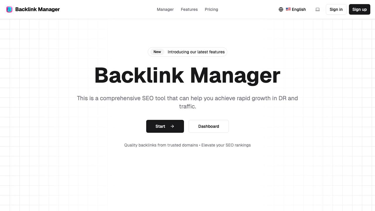 Backlink Manager 项目封面