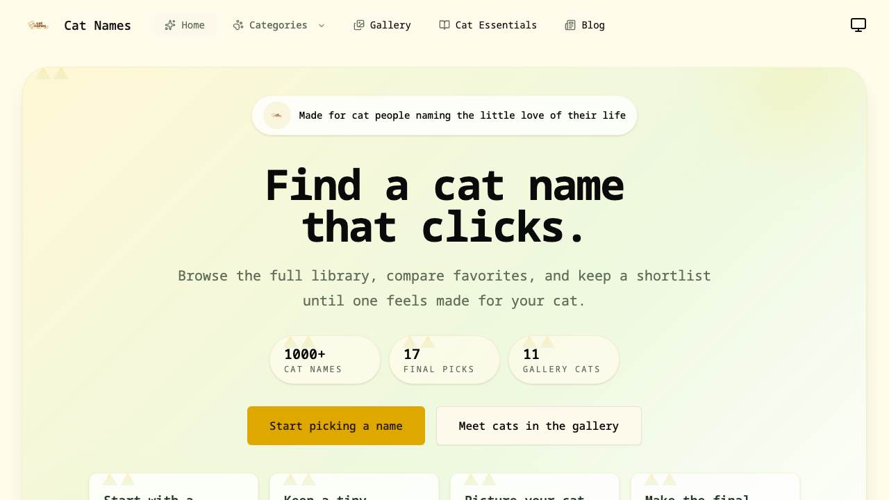 cat names 项目封面