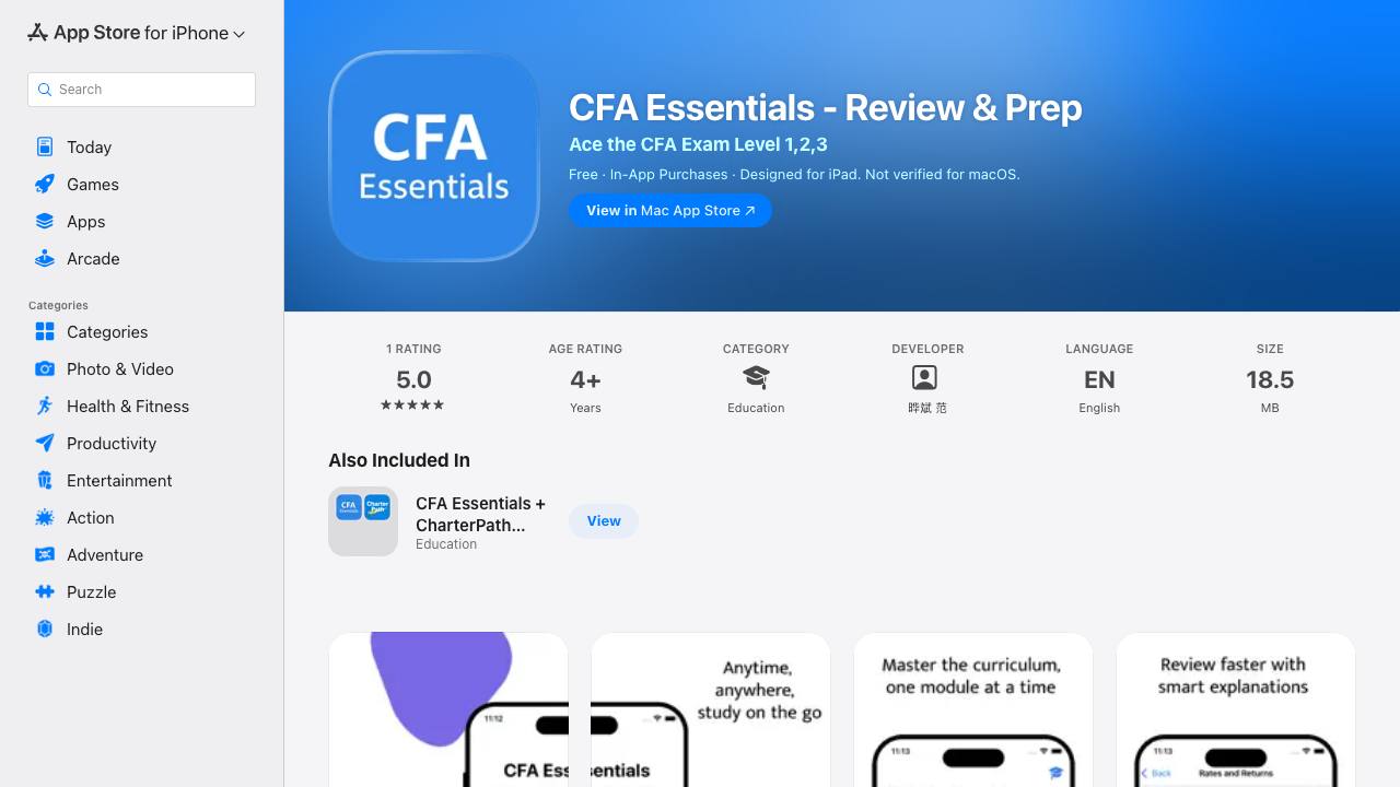 CFA Essentials 项目封面