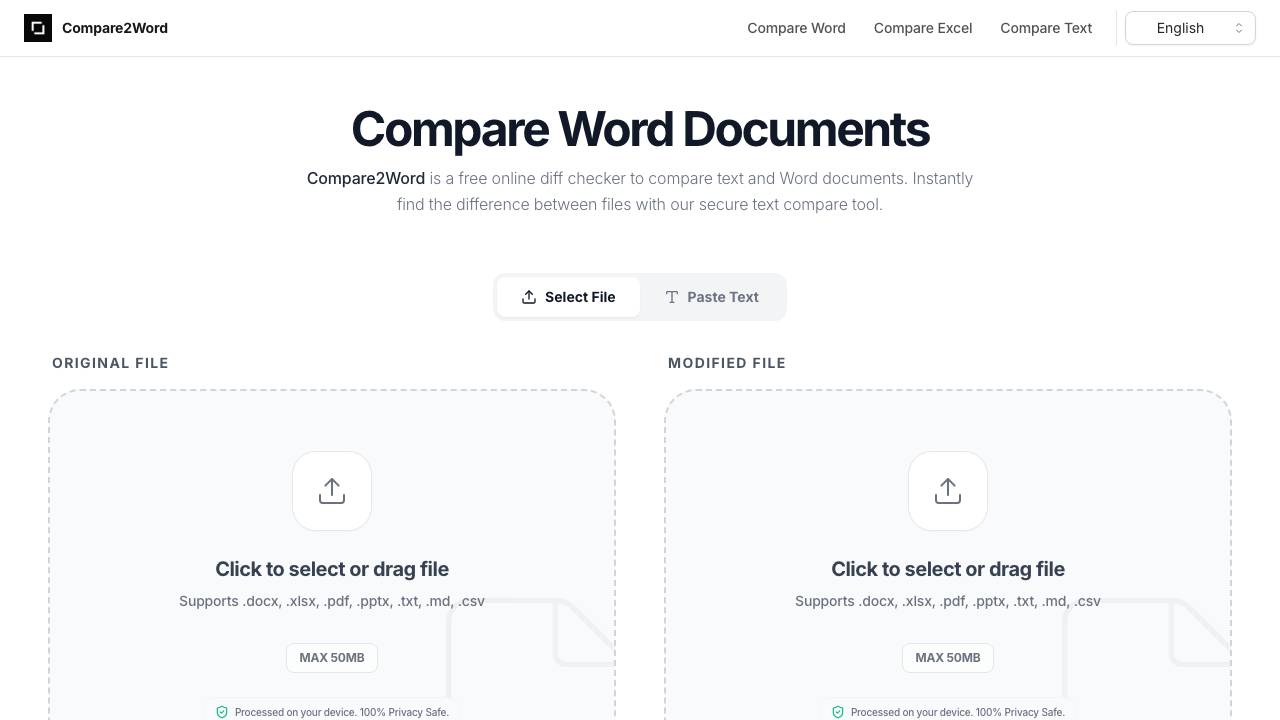 Compare Two Word 项目封面