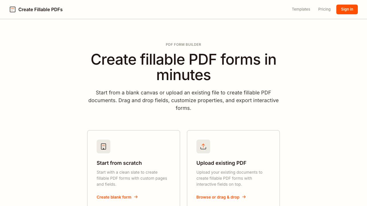 Create Fillable PDFs 项目封面
