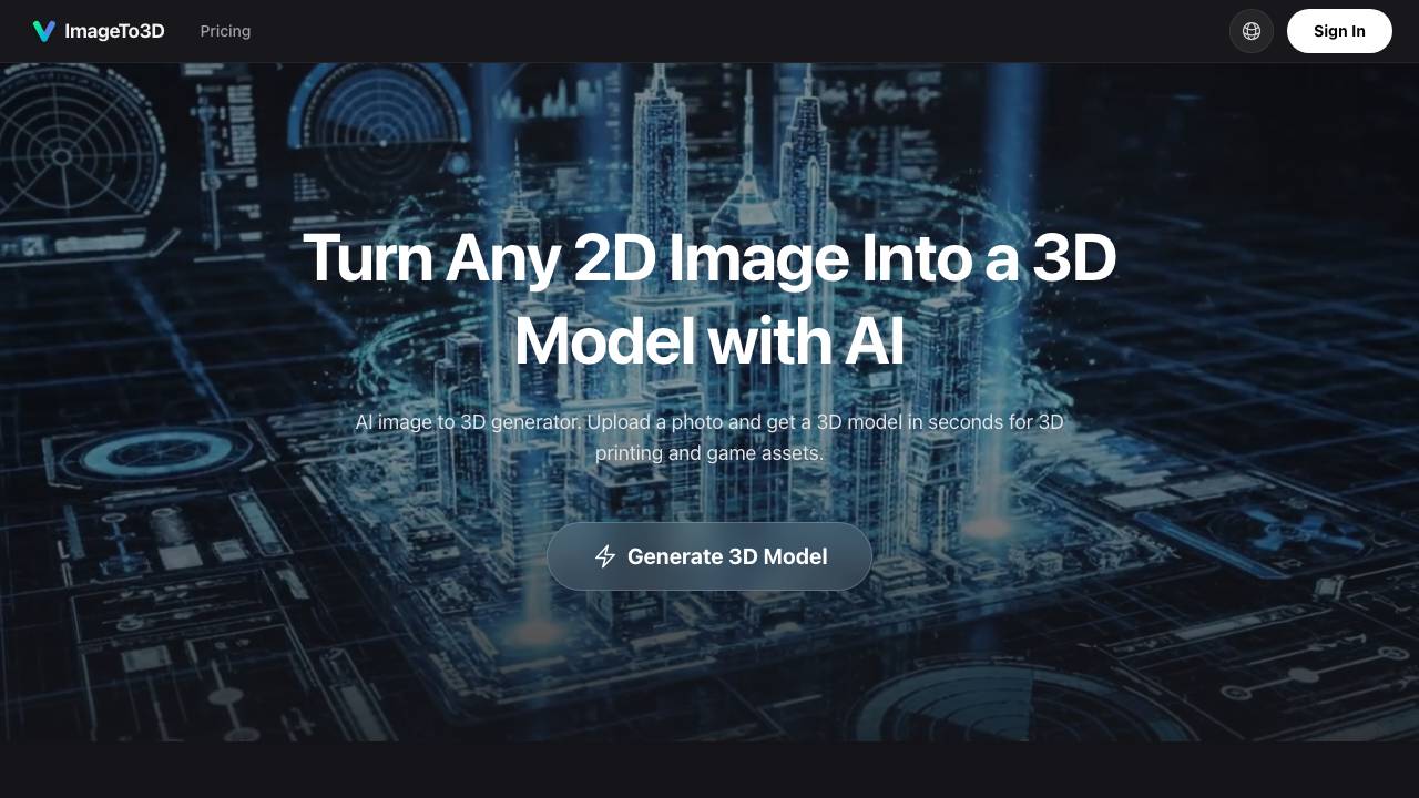 Image To 3D 项目封面