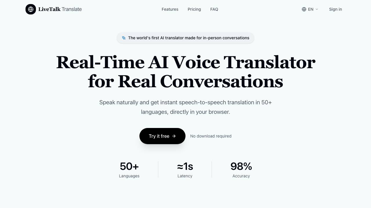 LiveTalk Translate 项目封面