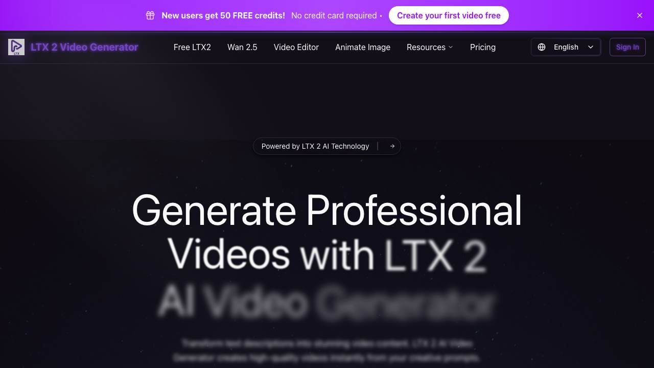 LTX 2 AI Video Generator 项目封面