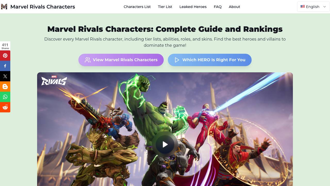 Marvel Rivals Characters 项目封面