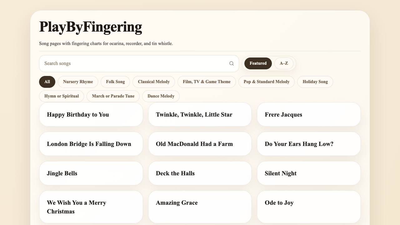 PlayByFingering 项目封面