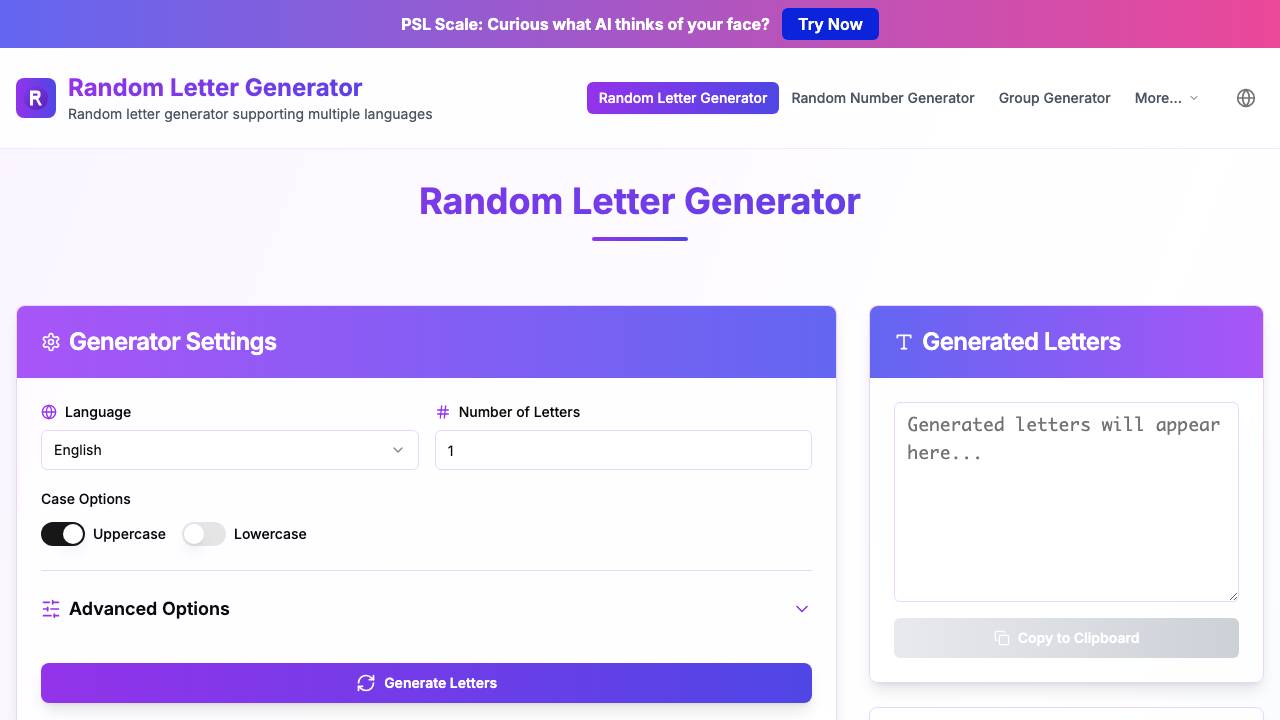 Random Letter Generator 项目封面