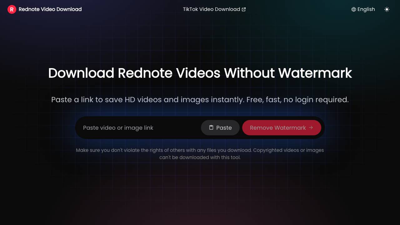 Rednote Video Download 项目封面