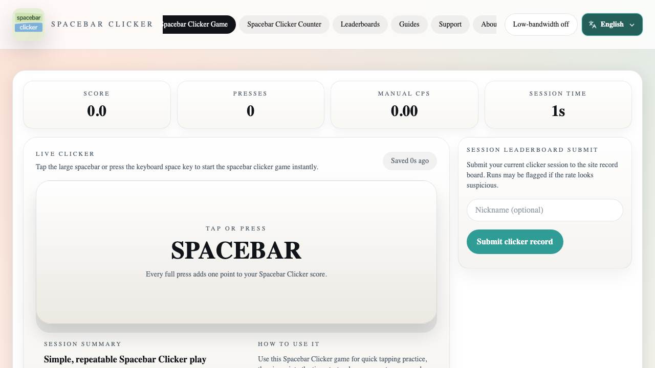 Spacebar Clicker Game 项目封面