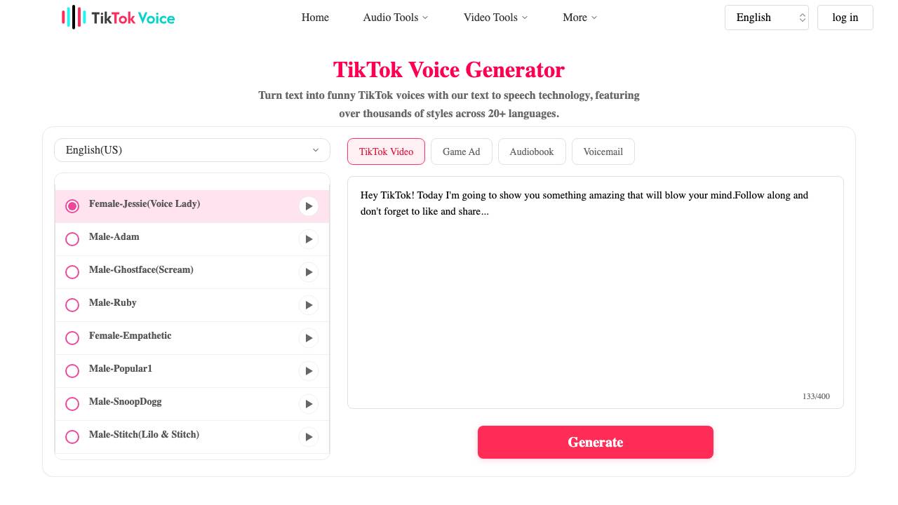 TikTok Voice Generator 项目封面