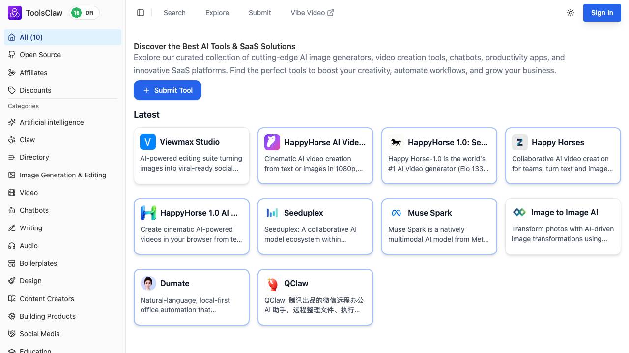 toolsclaw.com 项目封面